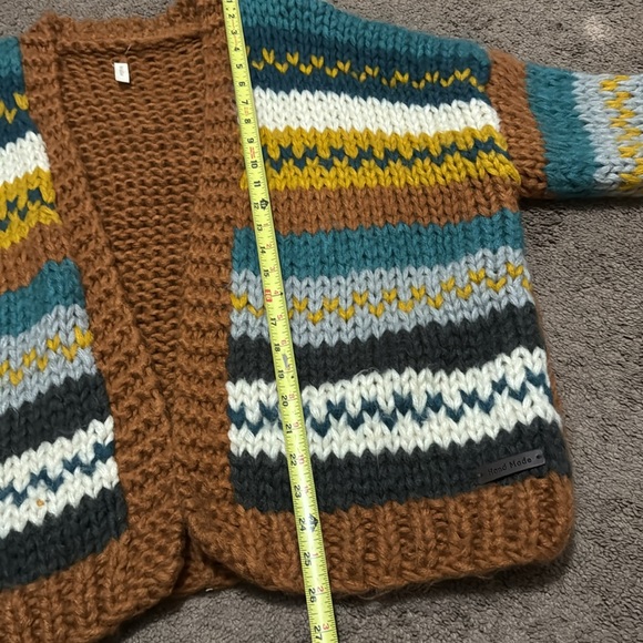 Wishlist brand Handmade Open Front-OSFM-Chunky Knit-Multi Stripe - Picture 12 of 16